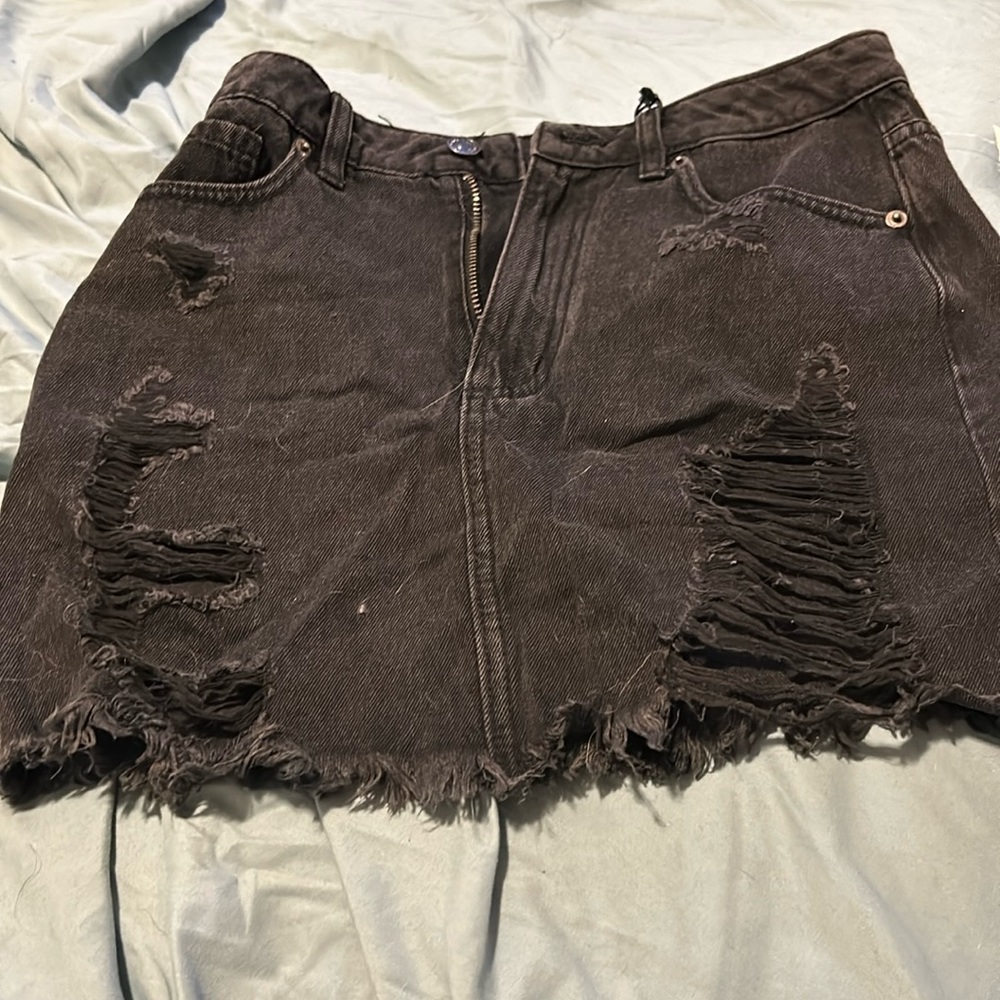 Black Jean skirt